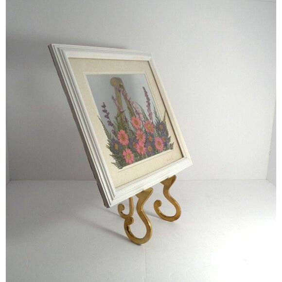 Vintage Brass Easel Stand Holder Ornate Design For Art Books Or Display - Picture 7 of 8